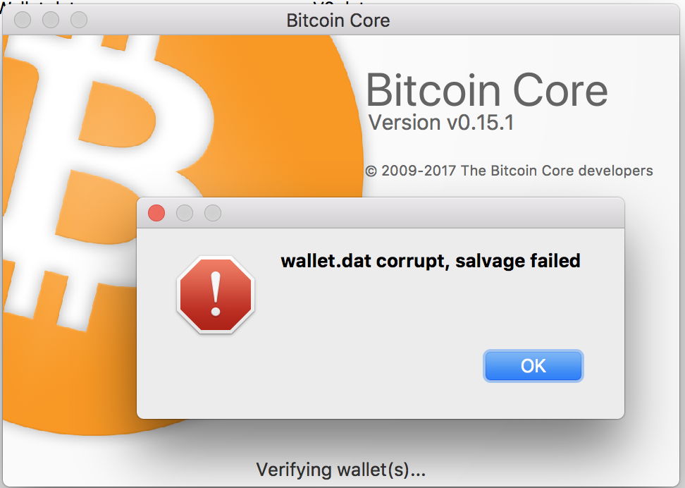 Corrupt wallet.dat file illustration